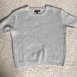 Metallic crop sweater